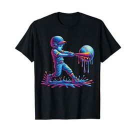 Baseball Drip For Boys Player Ice Cream Drip Baseball Stuff T-Shirt