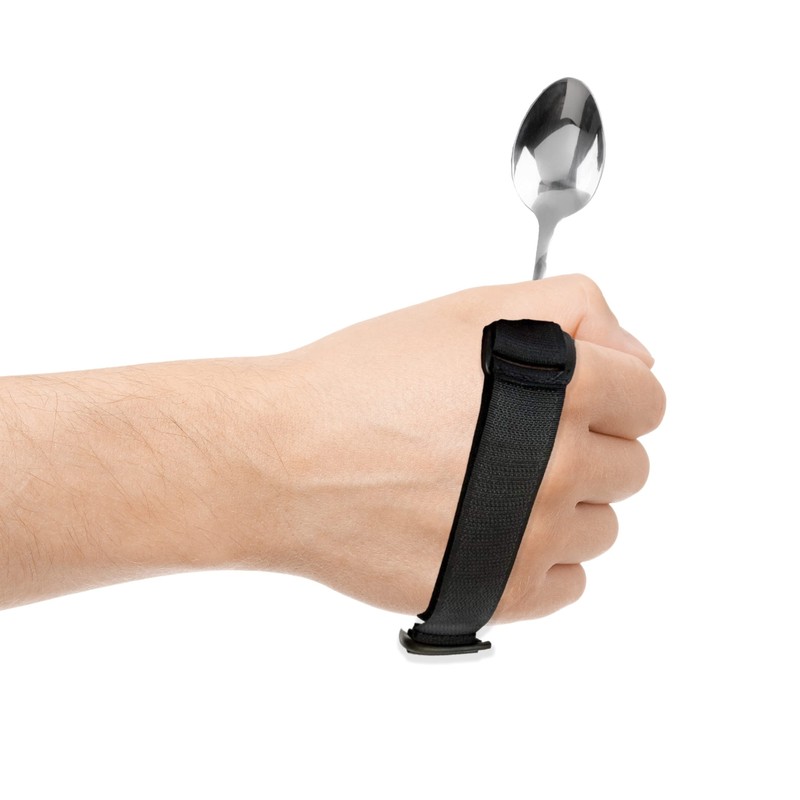 Rehabilitation Advantage Universal Foam Grip Utensil Holder, Black