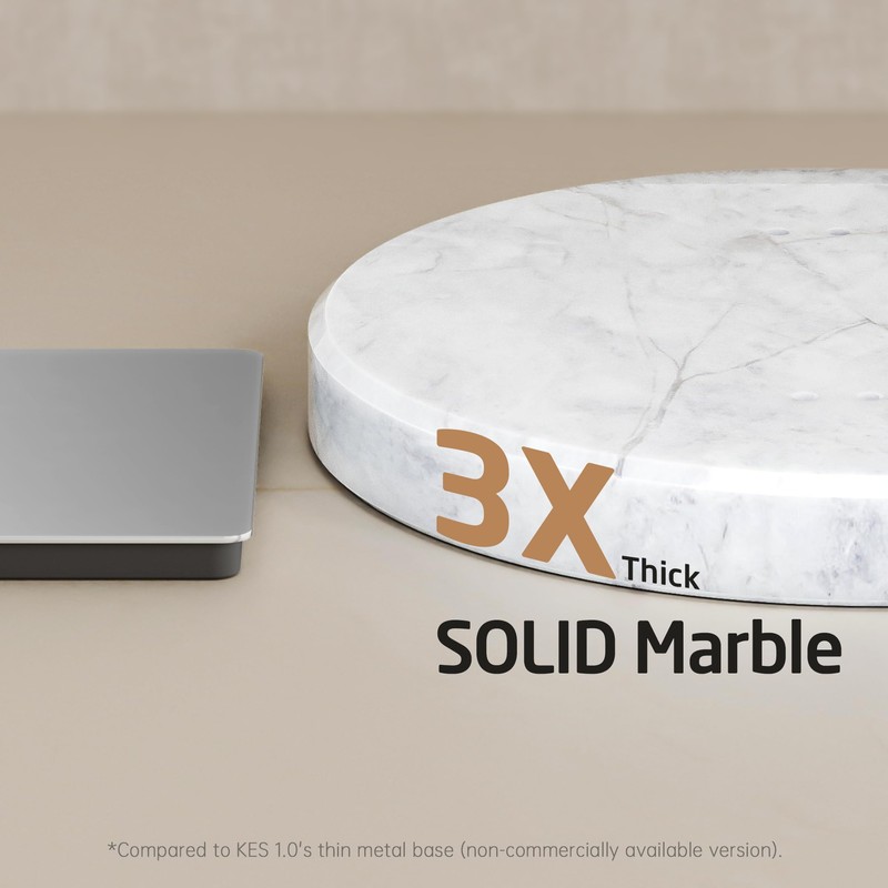 KES Free Standing Towel Rack 3X Thicker Round Marble Base