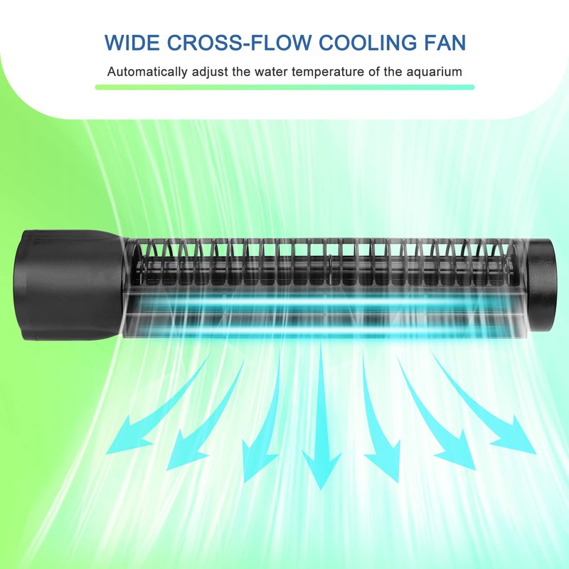 JEREPOND Aquarium Chillers Aquarium Cooling Fan, DC12V Auto Fish Tank