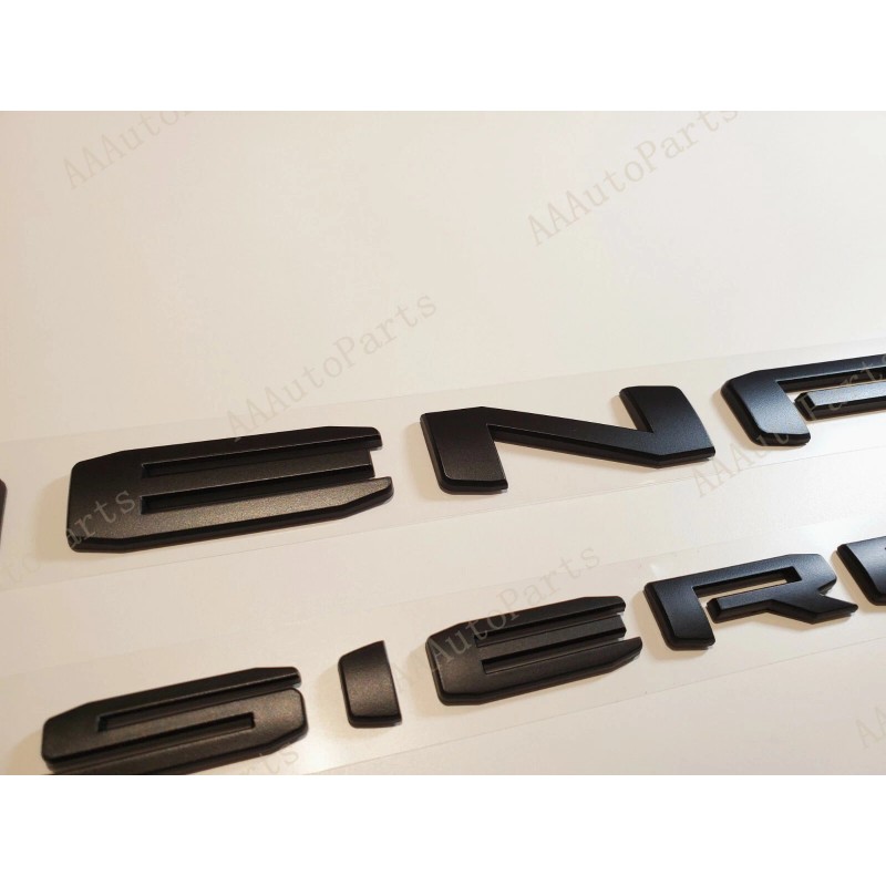 GMC 4PCS Set Matte Black Door Rear DENALI SIERRA Emblems