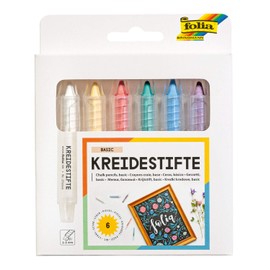 Folia chalk pens, assorted colours, washable, water-soluble