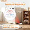 Water Leak Detector with Loud Alarm & LED Flash -
