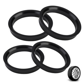 Gments 4pcs Car Hub Centric Rings Car Wheel Bore Center Plastic Spacer Ring 66.6 to 57.1 Upgrade Vehicle'S Wheel Rim, Black