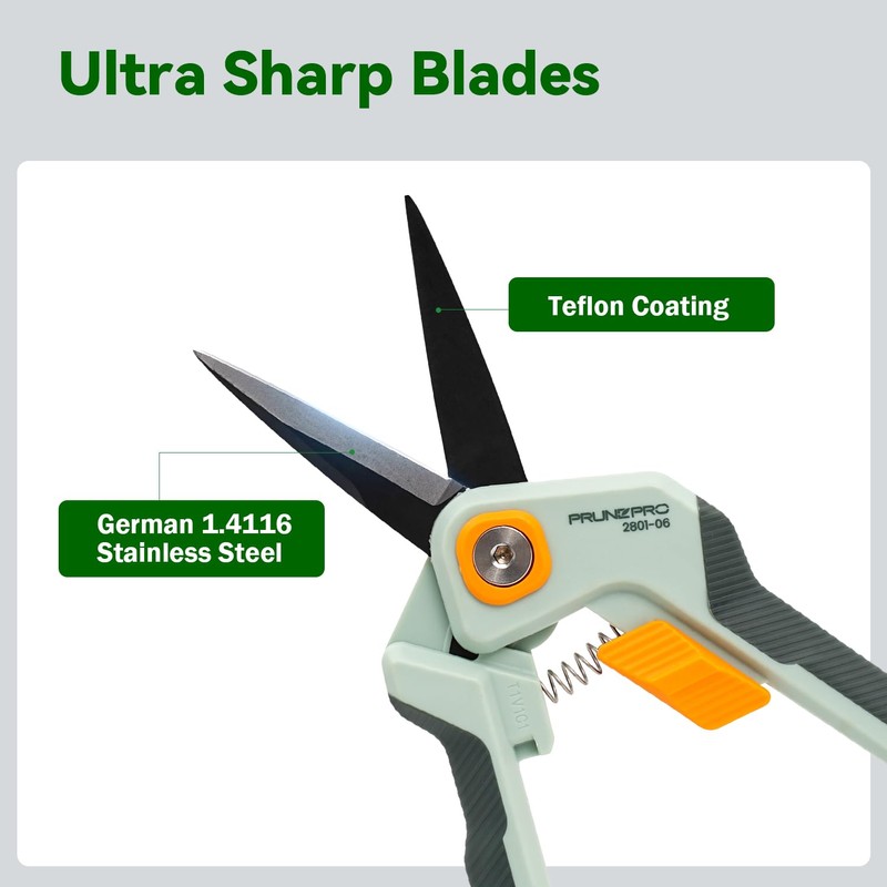 PrunePro Pruning Shears Gardening Scissors Set Professional Hand Pruner Sharp