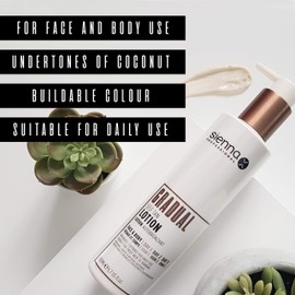 Sienna X Untinted Gradual Self Tan Lotion 200ml. For A Natural, Glowing, Streak Free Tan. Vegan Moisturiser With Anti-Cellulite Formula. Quick Drying And Non Sticky Tan with Coconut Scent.