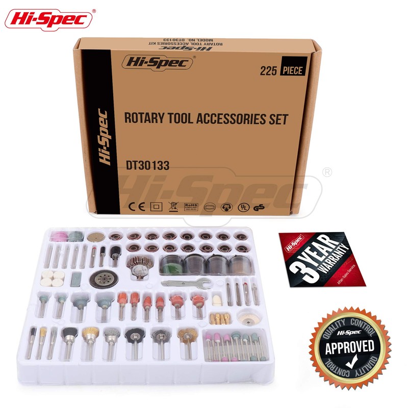 Hi-Spec Rotary Tool Accessories Set - 225 Piece Dremel Accessory,