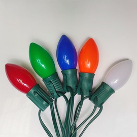 25Ft Christmas Lights Outdoor, C9 LED Christmas Lights with 25 Shatterproof Colored Light Bulbs, Vintage Multicolor Christmas Lights Plug in for Patio Roofline Porch Balcony Party Christmas Tree Decor