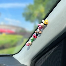 NMOHYDEU Cute Mini Insects Rearview Mirror Ornaments 3D Bugs Car Dashboard Decorations Funny Car Interior Charm for Women Girls, Car Lover Gifts for Birthday Christmas