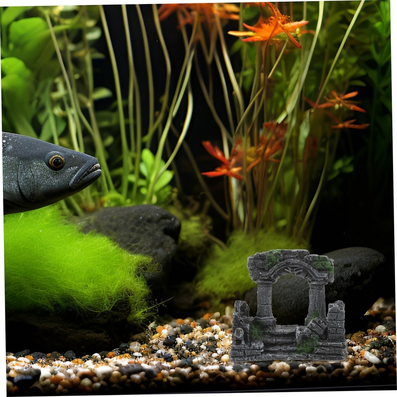 CIYODO Aquarium Decor Resin Roman Column Fish Tank Ornaments Classical