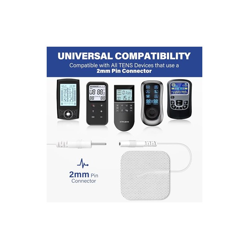 LotFancy LotFancy TENS Unit Electrode Pads, 40PCS 2"x2" TENS Unit