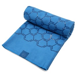 Eunzel Yoga Towel for Hot Yoga,Non-Slip Double Sided Silicone Grip Towel Absorbent Microfiber Towel for Hot Yoga, Vinyasa and Power 26.5"x72", Navy