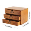 Willcome Wooden Storage Box with Drawers Portable Wooden Desktop Organizer