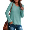 Ebifin Women's Crew Neck Pullover Sweater Solid Color Casual Warm