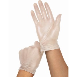 Medline Basic Medical Powder-Free Clear Vinyl Exam Gloves, 130/Box