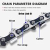 T.TAOMI 3-Pack 28 Inch Chainsaw Chain 3/8" Pitch .050" Gauge