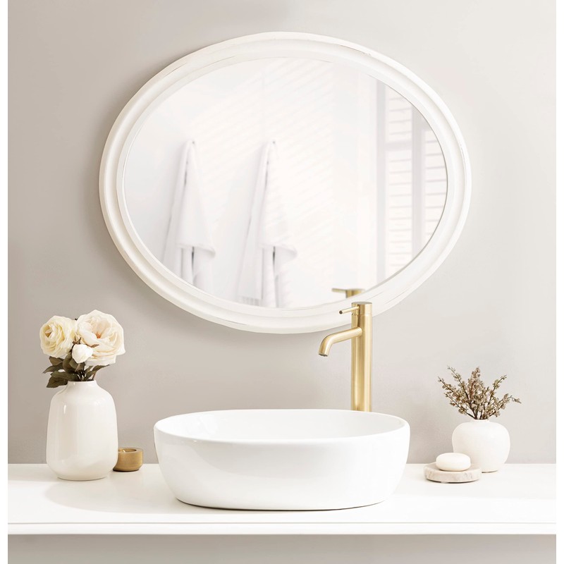 Kate and Laurel Mansell Oval Wall Mirror, 24 x 30,
