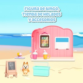 Bluey - Mini Playset Ice Tent, Blue Dog Dolls, Children's Series Figures, Ice Shop with Figure, Freezer, Ice Cream, Bingo, Ice Sheet, Celebrity (BLY70100)
