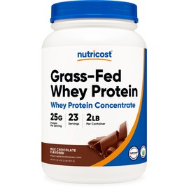 Nutricost Nutricost Grass-Fed Whey Protein Concentrate (Chocolate) 2LBS - Undenatured, Non-GMO, Gluten Free, Natural Flavors