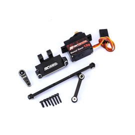 RCAWD SCX24 Steering Servo & SCX24 Servo Mount & SCX24 Servo Arm Steering Link Set for Axial 1/24 Series Upgrades Part