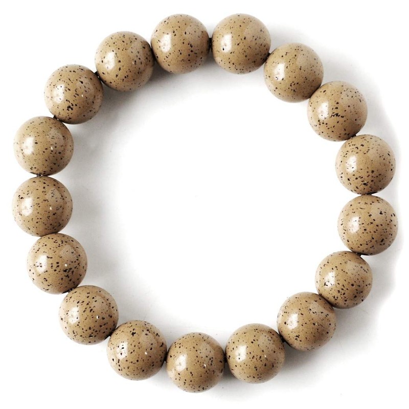 Gold Stone Bracelet 0.5 inches (12 mm), Orange, Made in