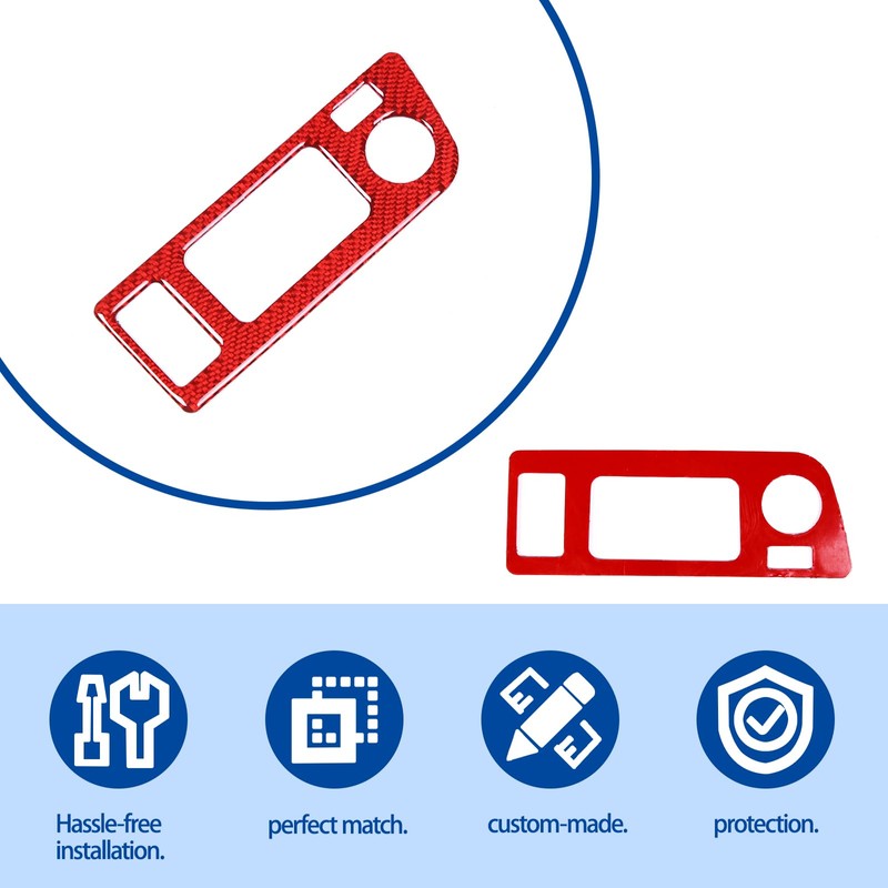 Sekhyna Headlight Switch Button Panel Frame Cover Trim Soft Carbon