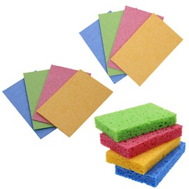 DGQ 12 Packs Compressed Cellulose Sponges Natural Kitchen Sponges Multicolor Non Scratch Scrub Sponges Dish Sponges Bathroom Sponges Cleaning Sponge