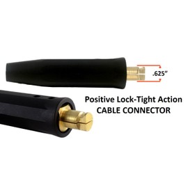 200 Amp Welding Electrode Holder Lead Assembly - LC40 Connector - #2 AWG Cable (25 FEET)