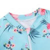 HILEELANG Little Girls Long Sleeve Rash Guard Swimsuit Sun Protection