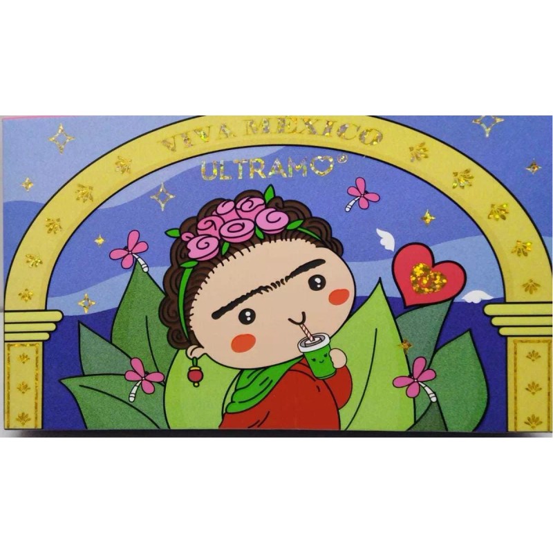 Ultramo Paleta De Sombras + Brocha Baby Frida Kahlo Origina