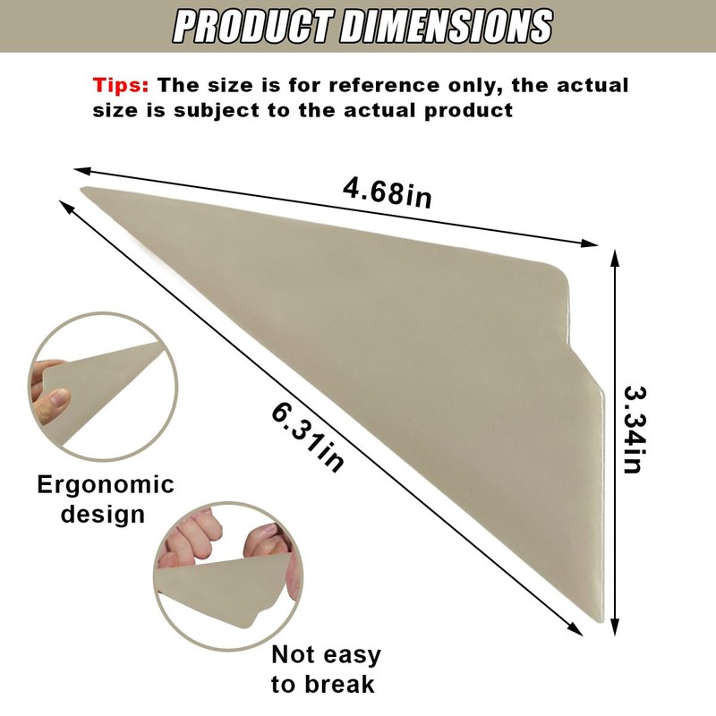 DUSCOKE 2PCS Triangle Contour Squeegee Car Window Tint Tools- Flexible