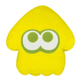 Sanei Boeki Splatoon 3 All Star Collection Cushion Cushion, Squid, Yellow, W 13.0 x D 4.3 x H 13.4 in (33 x 11 x 34 cm)