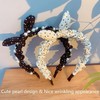 CHUANGZHIJIA Bow Headbands for Women Girls, Pearl, Polka Dot, Rabbit
