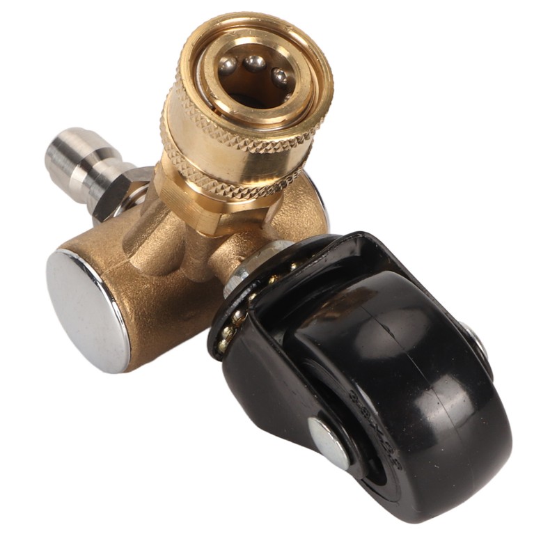 Undercarriage Cleaner Swivel Wheel with 1/4in Quick Connector Brass Pressure
