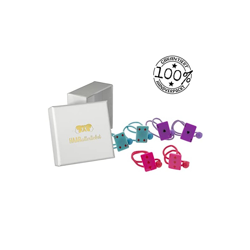 HAARallerliebst Hair Bobbles Hair Accessories Set Playing Cards for Children