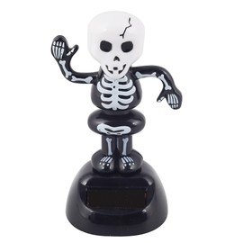 Freak Scene Solar Bobble Figure - Skeleton 2 - Black