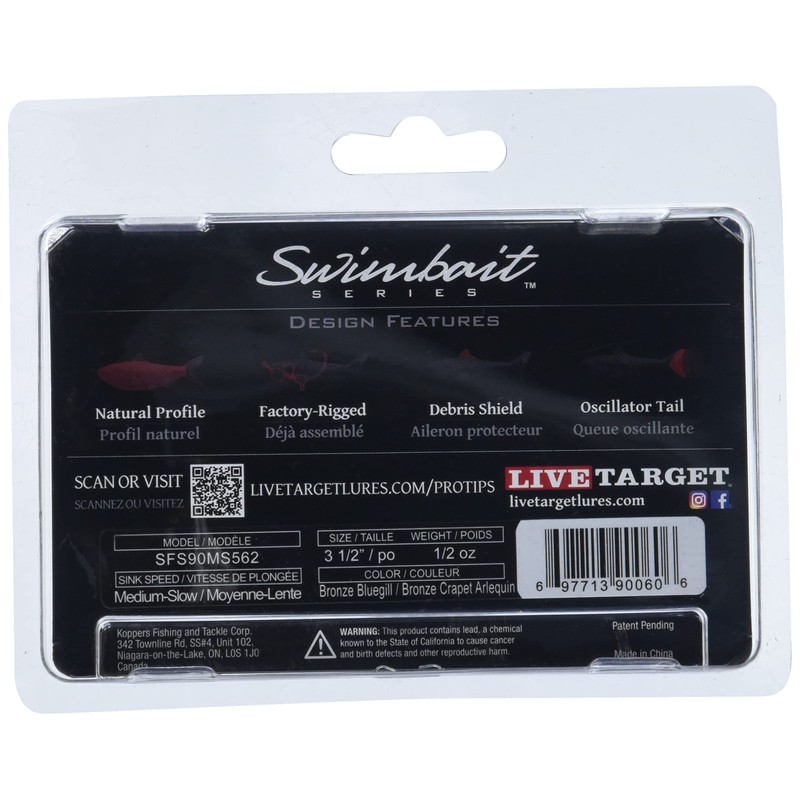 Fishing Tackle Lures Swimbait Bronze Bluegill