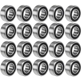 20 PCS MR105-2RS Deep Groove Ball Bearings - 5x10x4mm Double Sealed, Chrome Steel, Z2 Grade for RC Cars, Drones, Robotics, and Small Electric Motors (MR105 RS)