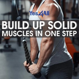 Cuerda de Tríceps KEJ KJ-JSWB Nylon Antideslizante 70cm Negro