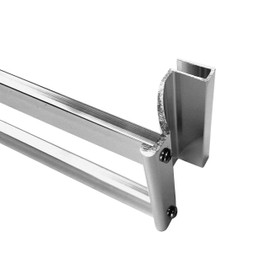 TECHNOLOGYLK Gordon Glass Brushed Nickel Sliding Frameless Shower Door Double Towel Bar Kit - 30 inch long