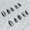 Nailsculpt Press On Nails - Oval Silver Glitter Fake Nails
