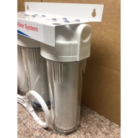 Beverage Pros 3 Stage RV Water Filter System Clear Housings, Clean Water 3/4” Hose Fitting's