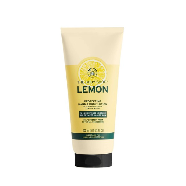 The Body Shop Protective Hand & Body Lotion, Lemon 6.8 fl oz (200 ml), Genuine Product