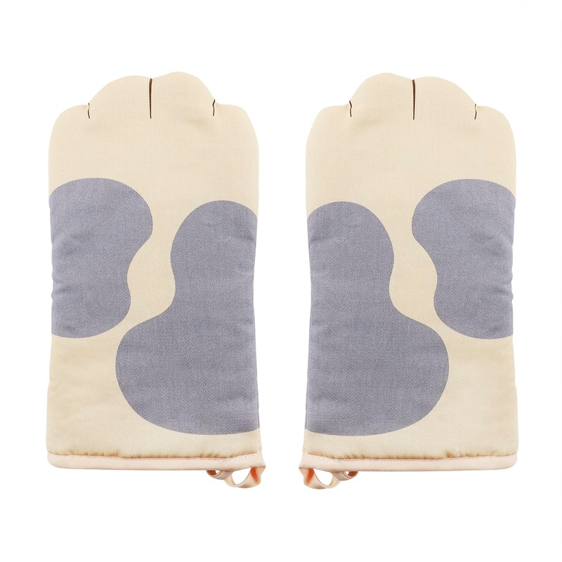 Cook Non-Slip Oven Mitts Heat Resistant Oven Gloves Cute Cat