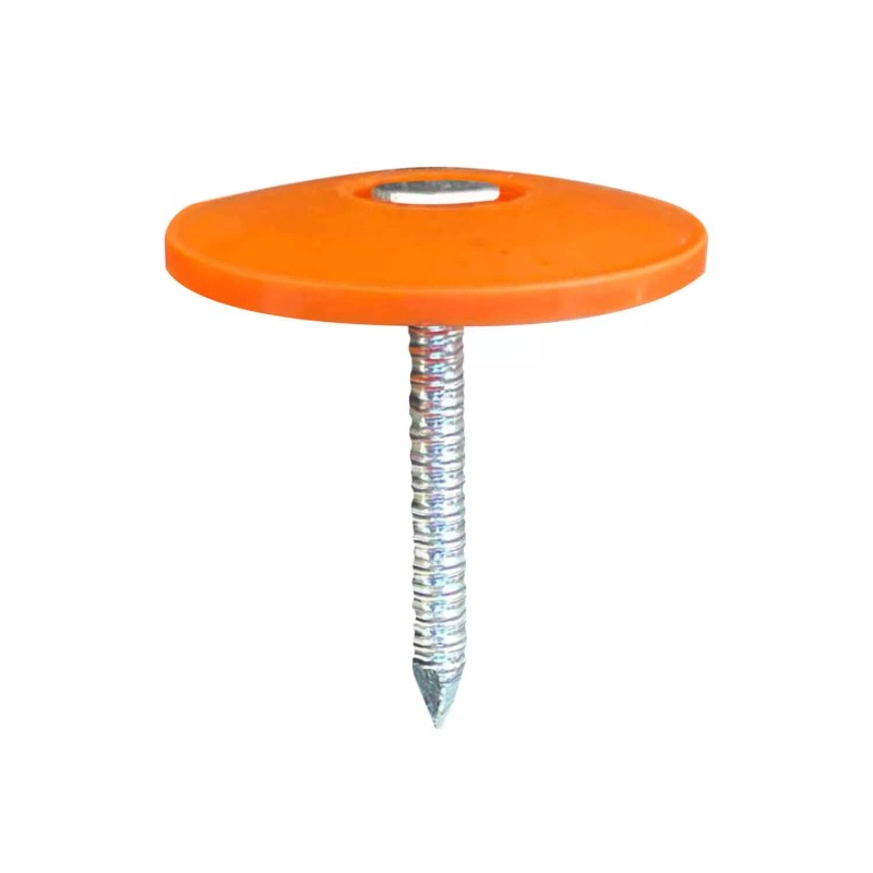 Sandbaggy 1" Plastic Cap Roofing Nails - Ring Shank, Electro