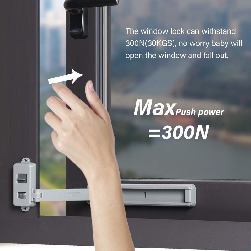 EUDEMON Childproof Window Lock, Baby Safety Window Restrictor, Easy to