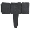 CHARMMA Plastic Garden/Lawn Fence Stone Look 41 pcs 32.8',Garden Borders