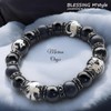 BLESSING M'style Strongest Four God Beasts Bracelet, Morion, Matte Onyx,