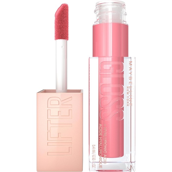Maybelline New York Shiny Lip Gloss for Full-Like Lips, Moisturising, with Hyaluronic Acid, Lifter Gloss Candy Drop, Colour: No. 021 Gummy Bear (Rose), 1 x 5.4 ml