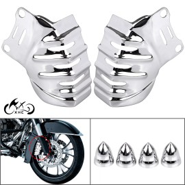 Unbranded Chrome Brake Caliper Cover For Harley Touring 08-23 Electra Glide FLHT Road King